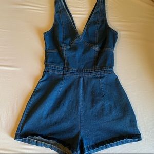 Denim Romper